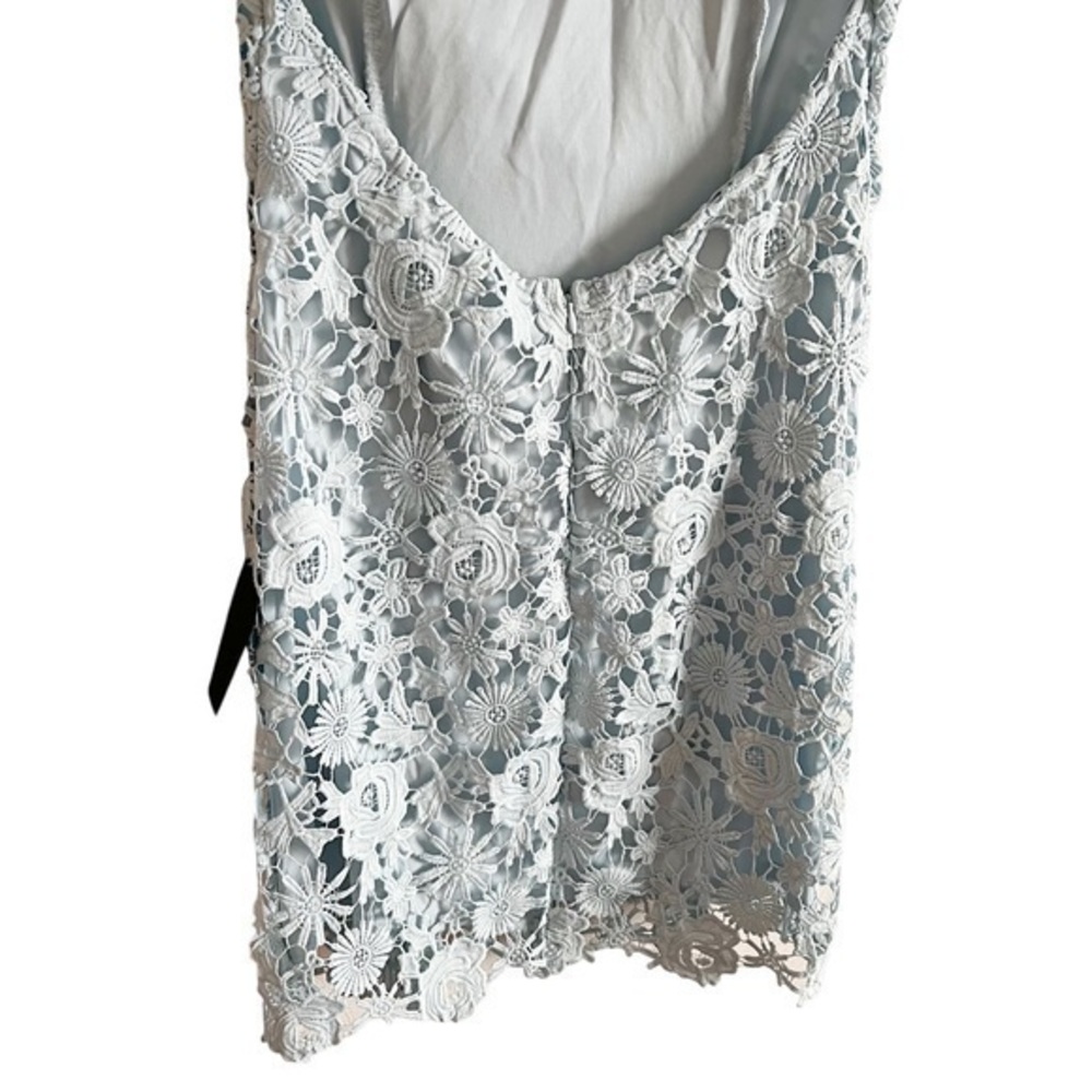 Lulus Romance Language Light Blue Backless Lace Dress Size Medium - Picture 12 of 12